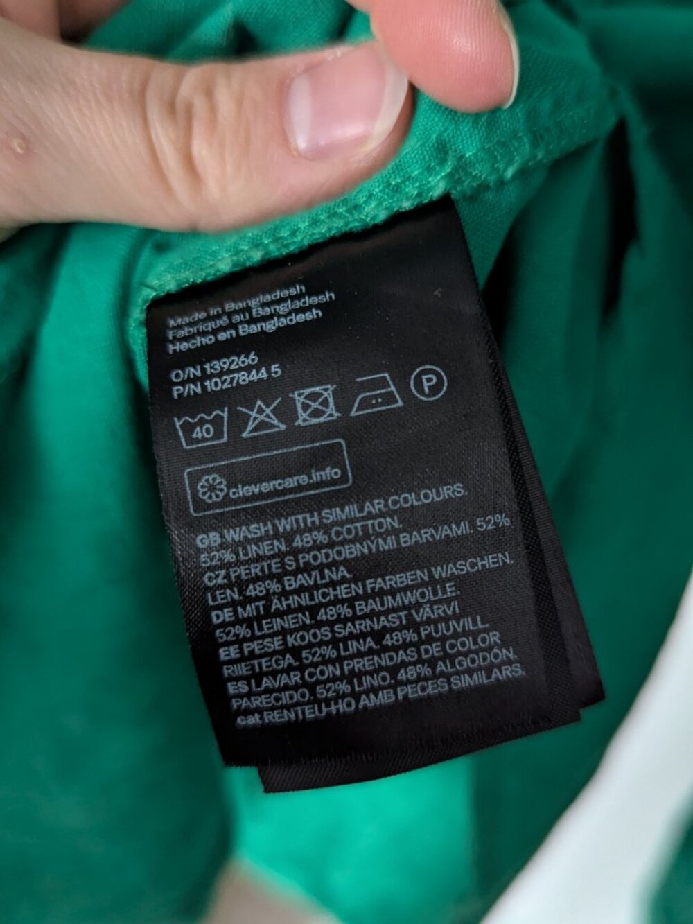 Oversized Green Linen Blend Button Up - Picture 10 of 12